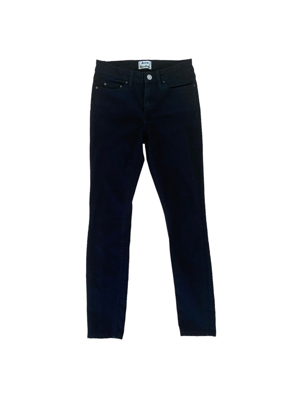 ACNE STUDIOS jeans skin 5 black mid rise skinny black stretchy denim size 25